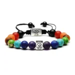 Pulseira Mantra Om e Árvore da Vida