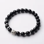 Pulseira Buda com pedras pretas