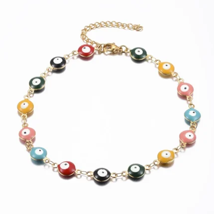 pulseira olho turco colorido